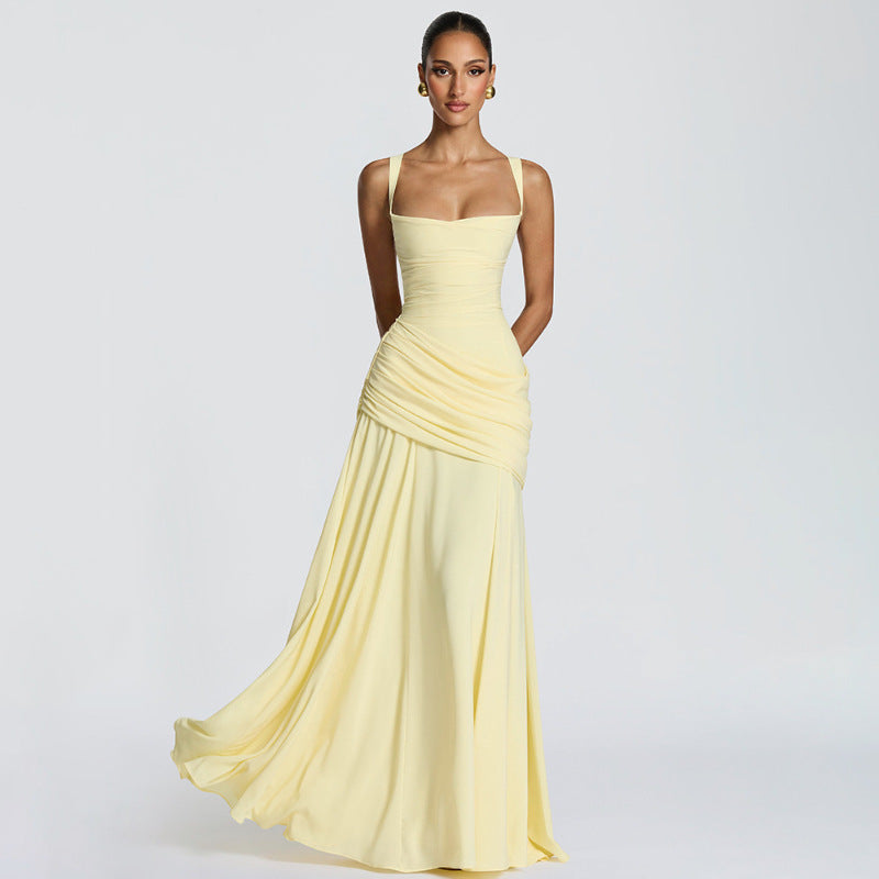 Vestido con falda larga al vuelo