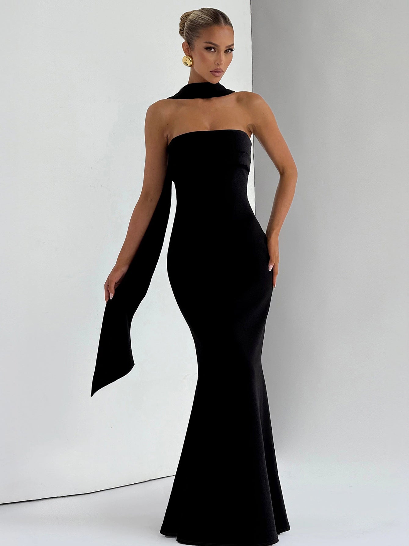 Vestido largo palabra de honor