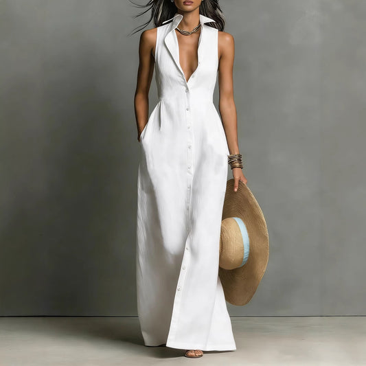 Vestido estilo blusa sin mangas