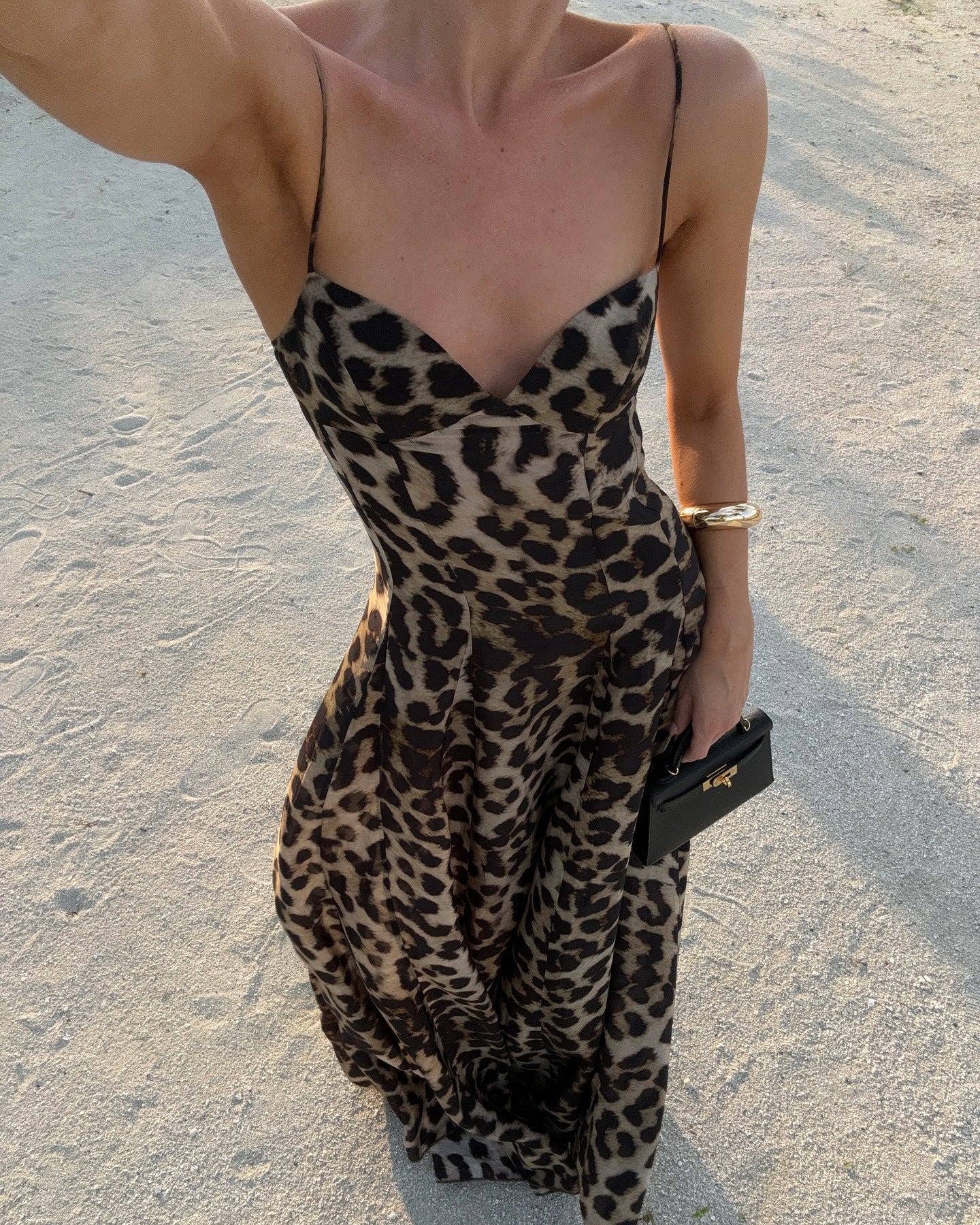 Vestido estampado de leopardo