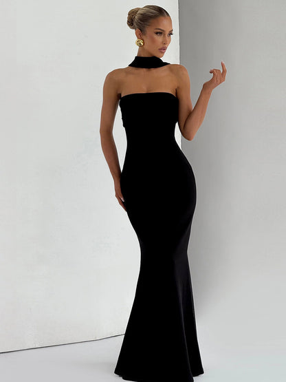 Vestido largo palabra de honor
