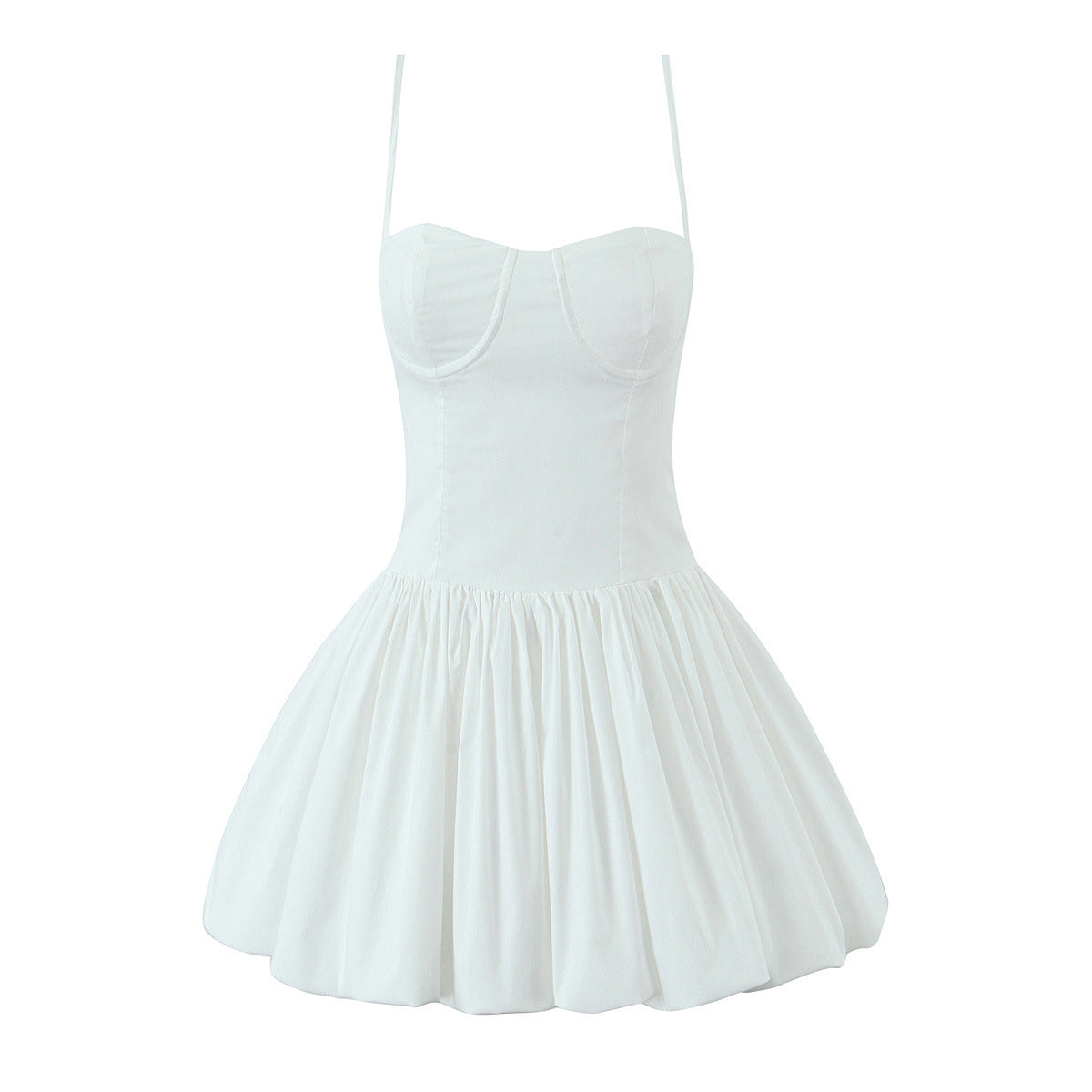 sexy backless bandeau strap dress