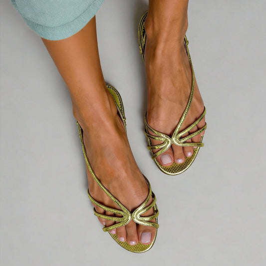 Sandalias retro de punto para mujer