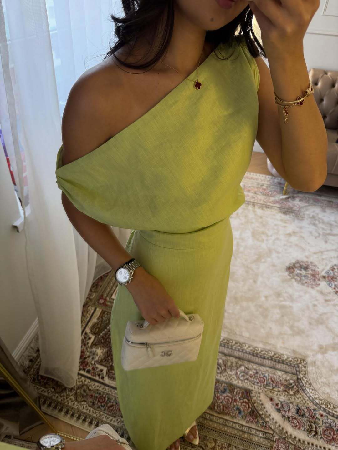 Vestido largo asimetrico