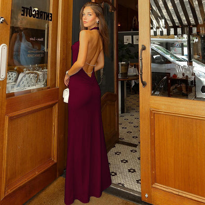 Vestido de cuello Halter