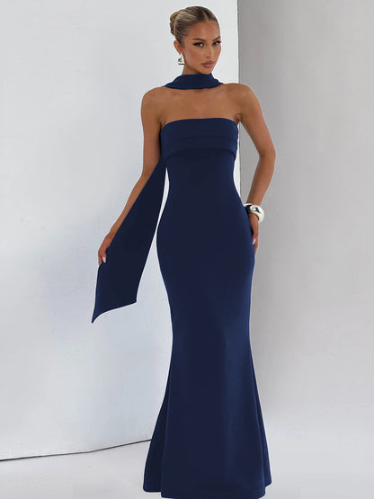 Vestido largo palabra de honor