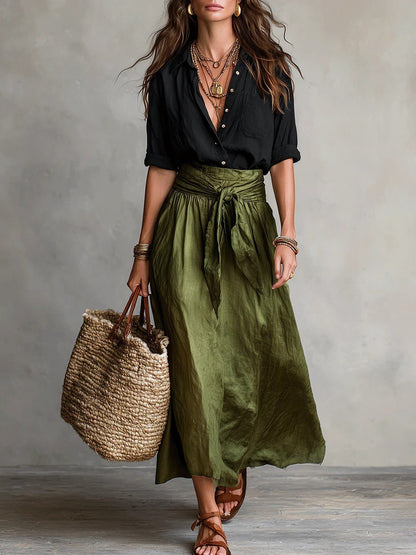 Conjunto de falda y camisa