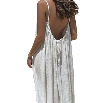 vestido holgado con espalda abierta