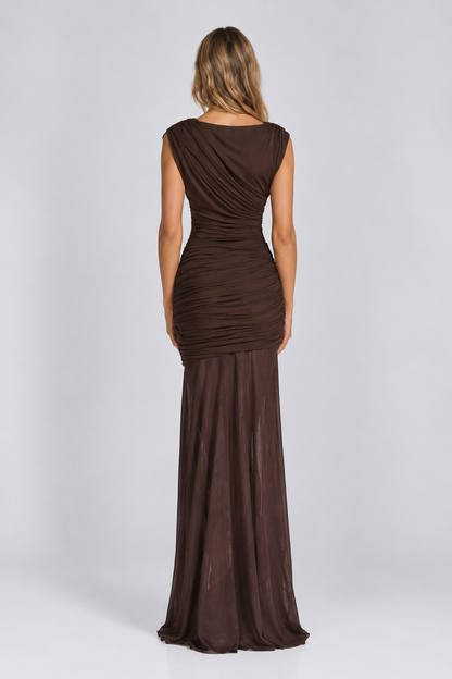Vestido Santini marrón