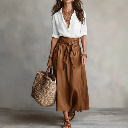 Conjunto de falda y camisa