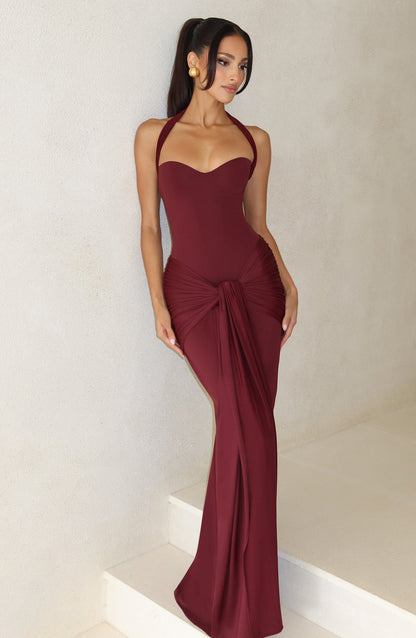 Vestido largo con corset
