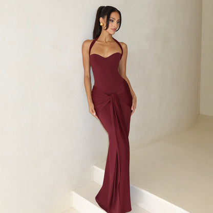 Vestido largo con corset