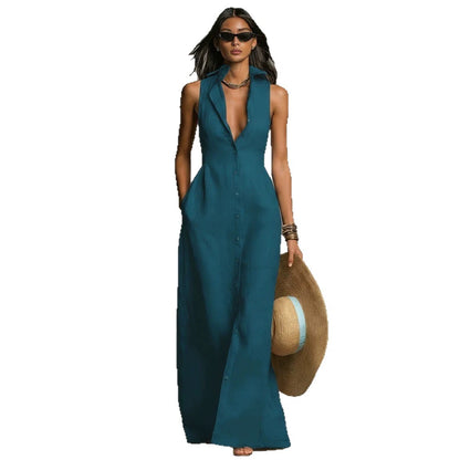 Vestido estilo blusa sin mangas