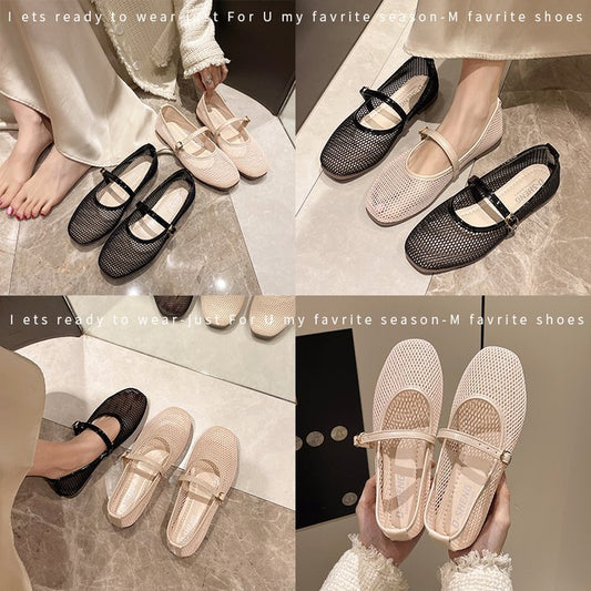 Sandalias con hebilla de malla