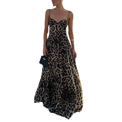 Vestido estampado de leopardo