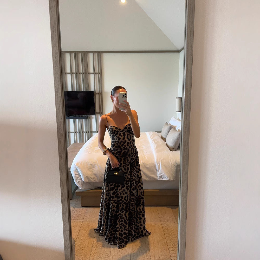 Vestido estampado de leopardo