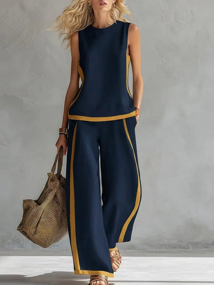 Conjunto de top y pantalón ancho