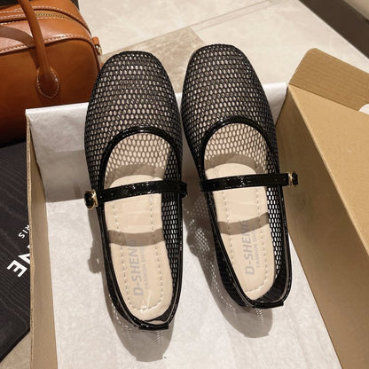Sandalias con hebilla de malla