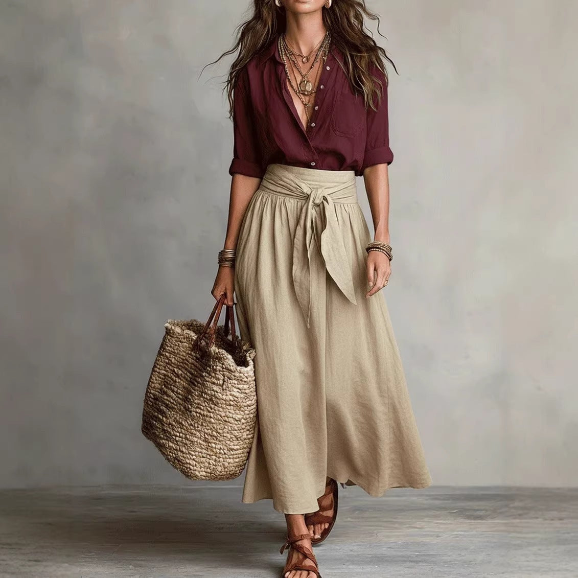 Conjunto de falda y camisa