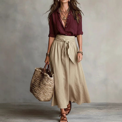 Conjunto de falda y camisa