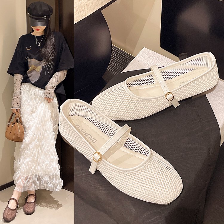 Sandalias con hebilla de malla